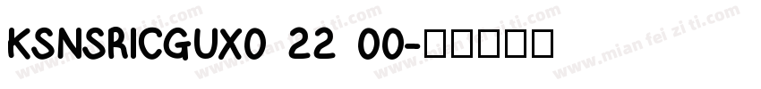 KSNSRICGUX0 22 00字体转换